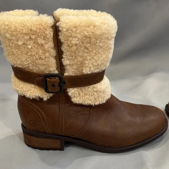 NWOT UGG Blayre II Shearling Leather Booties – Size 8 - Picture 14 of 16